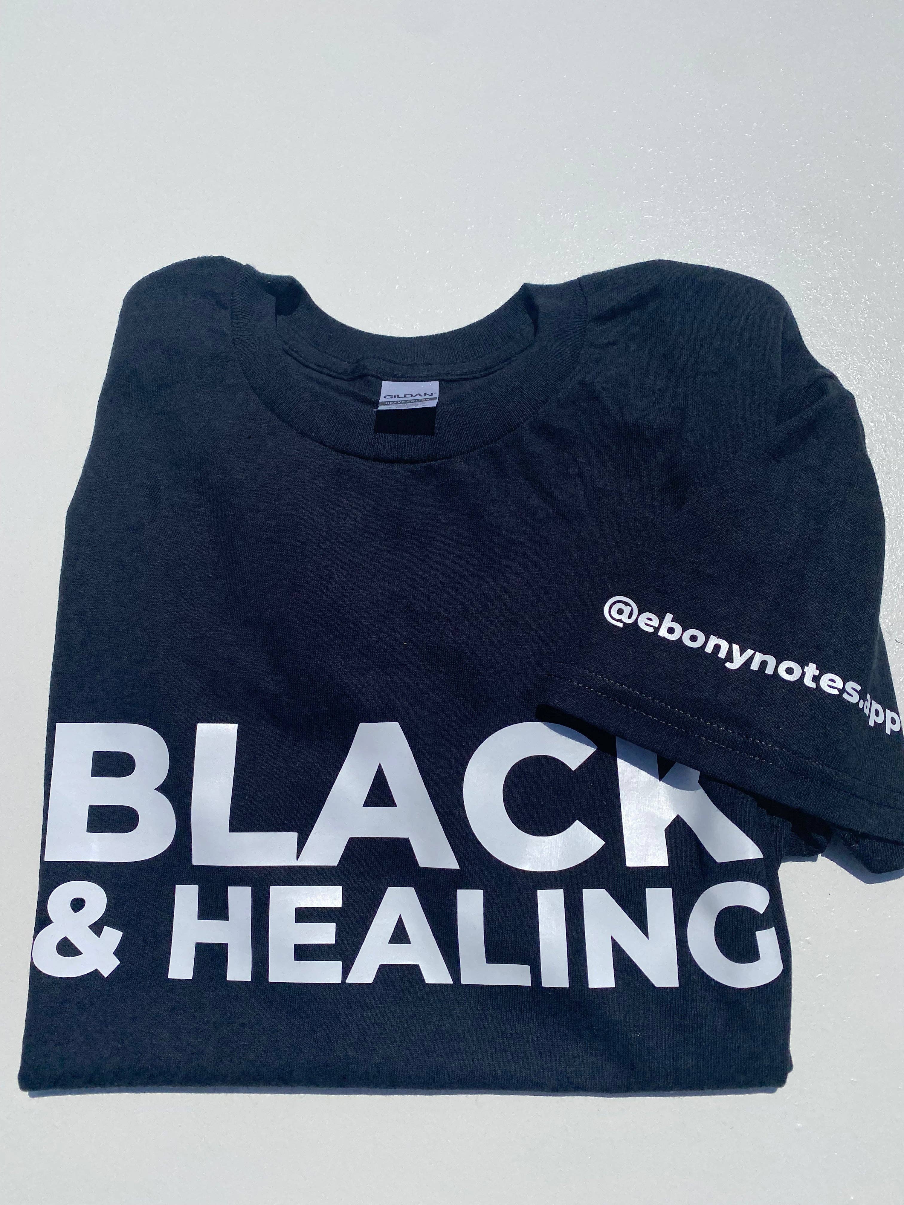 Ebony Notes Company - Wholesale Screen Printed T-Shirt - Unisex - Black & Healing Shirt10