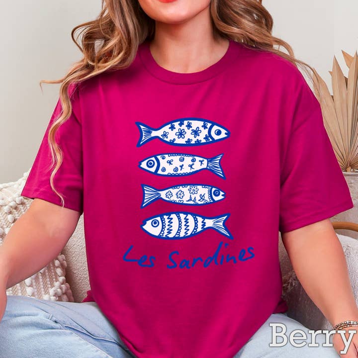 Shoppe SHC - Wholesale T-Shirt (Graphic) - Women's - Les Sardines Coastal Women’s Graphic Tee | Gildan21