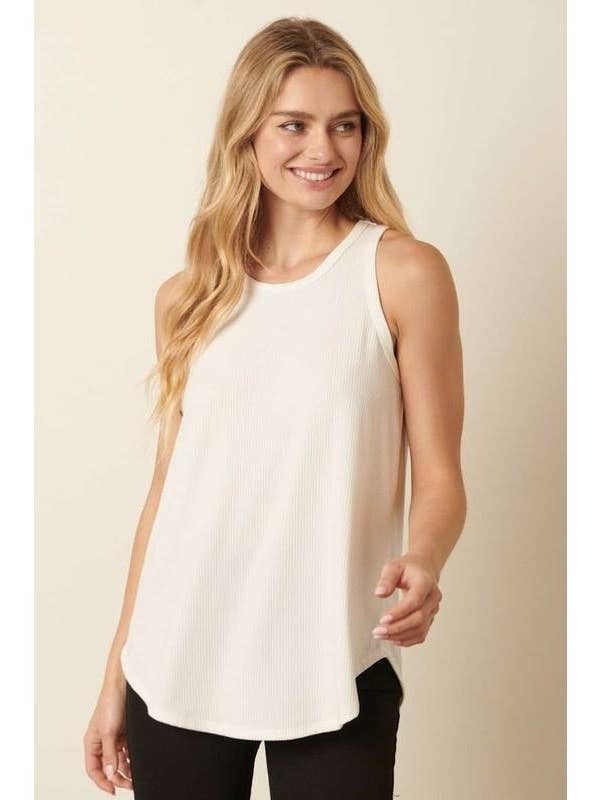 T10010-RIB KNIT TANK TOP for wholesale by mittoshop