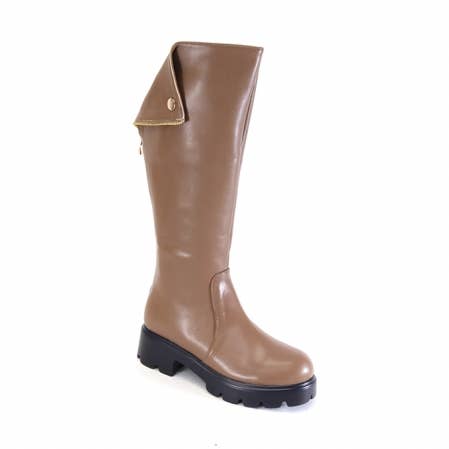 Flat sole and upper with zipper Comfort Boots-AC9431 for wholesale by Atalina