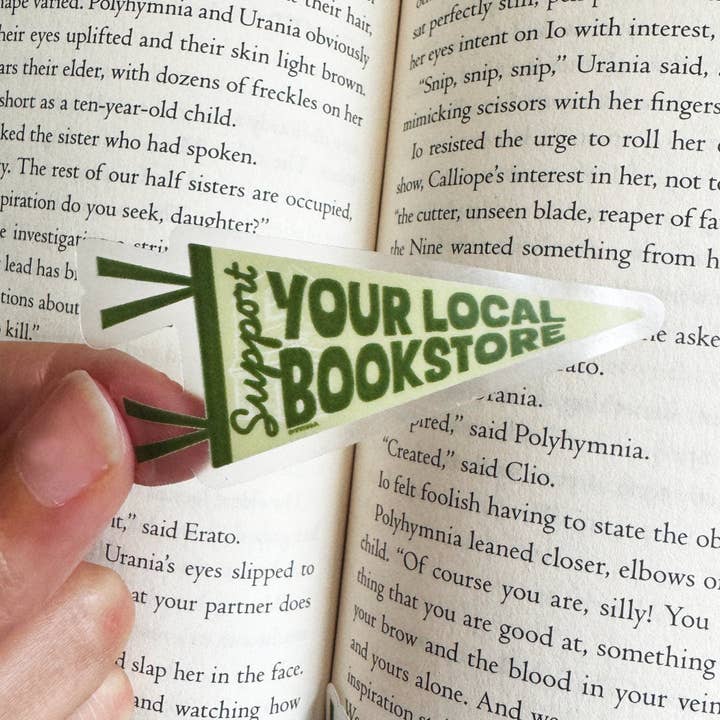 Art by Viva - Wholesale Sticker - Support Your Local Bookstore Clear Matte Sticker, Bookish Kindle Sticker that is Perfect for Book Lovers & Readers2