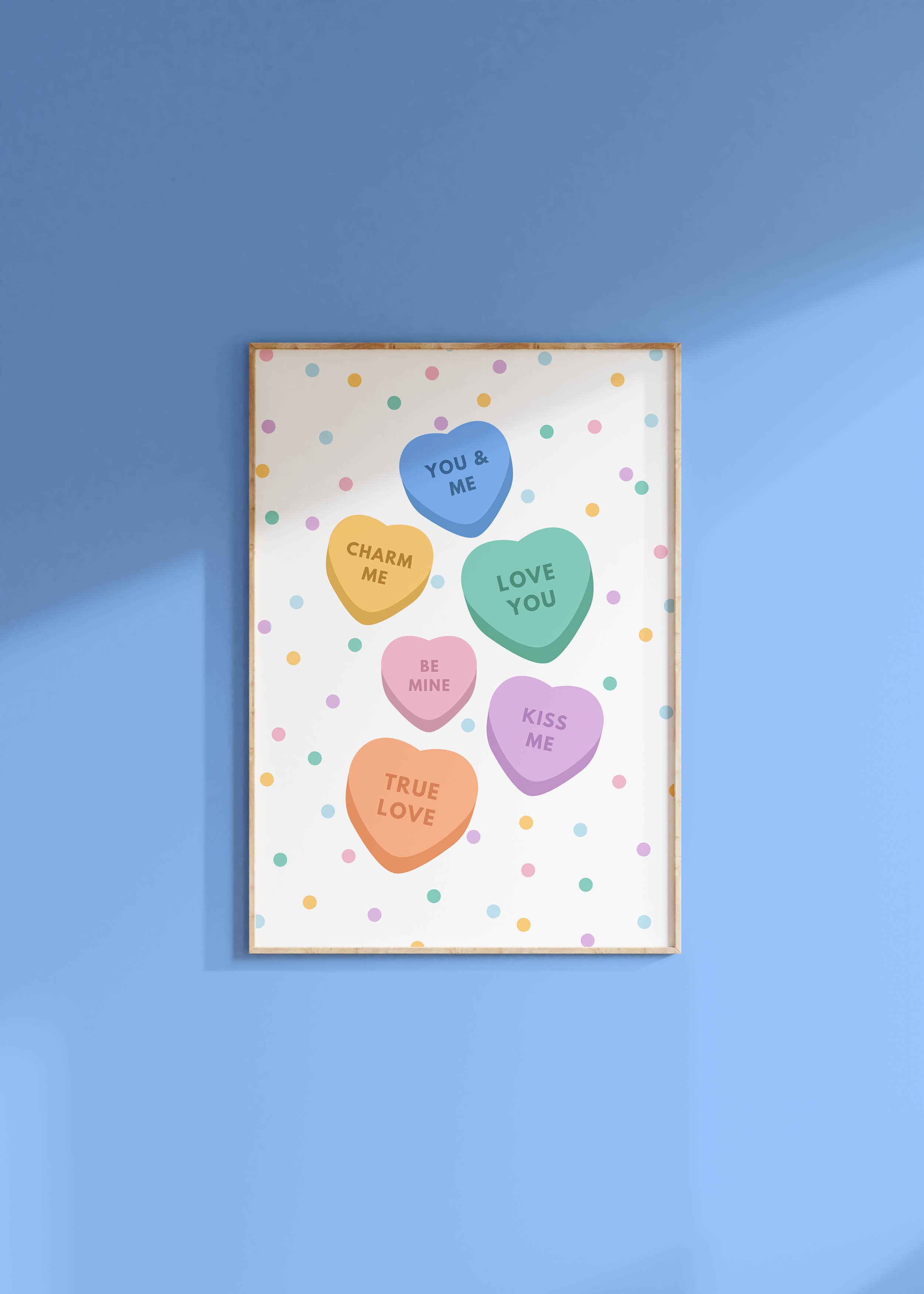 The Happy Badger – wholesale Art print – Love Hearts Print | Cute Valentines Day Wall Art