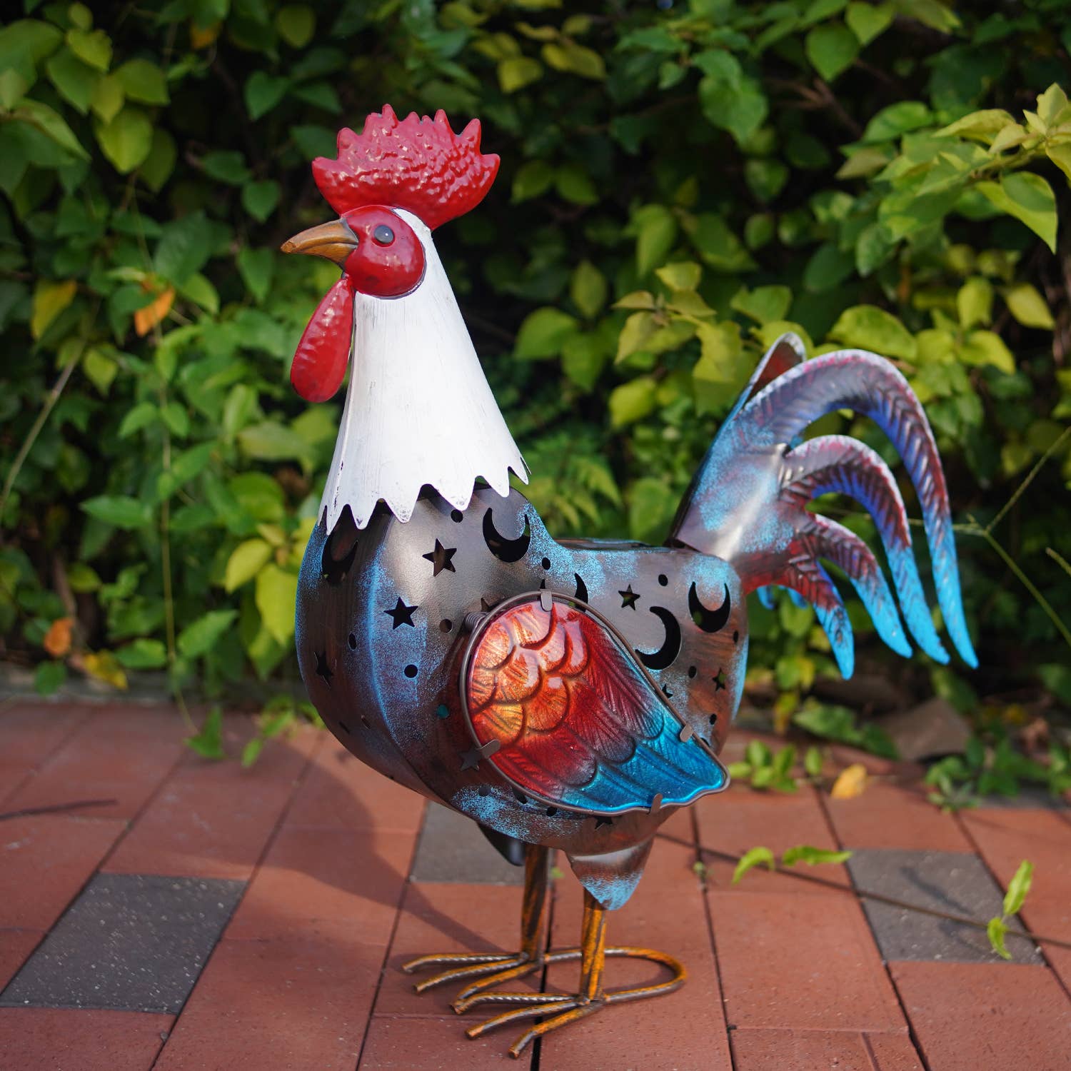 Liffy - Wholesale Outdoor Ornament/Decor - Solar Rooster Metal Garden Statue for Outdoor Yard Decor5