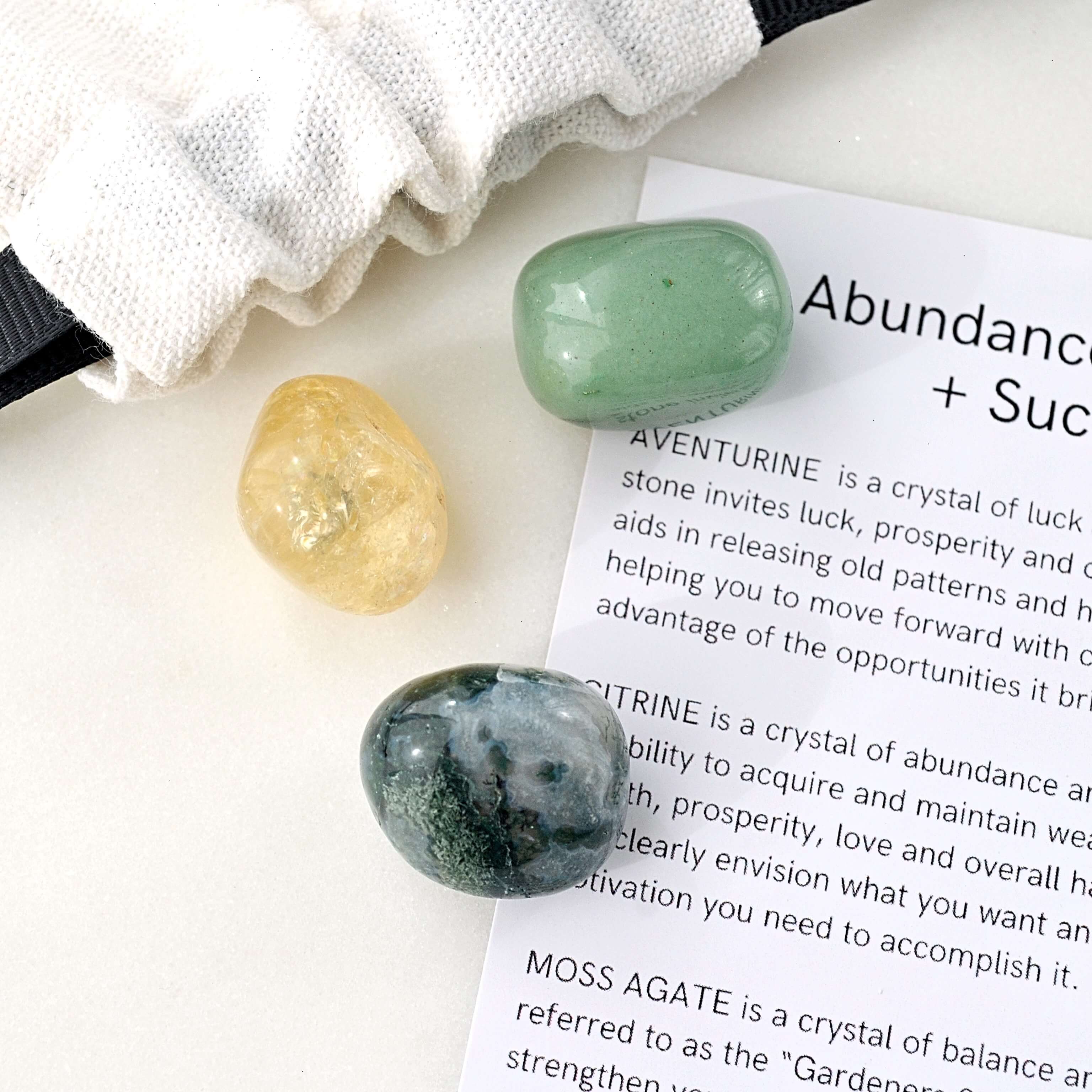 The Essential Collection - Wholesale Spiritual stone/crystal - Abundance, Wealth + Success Crystal Kit1