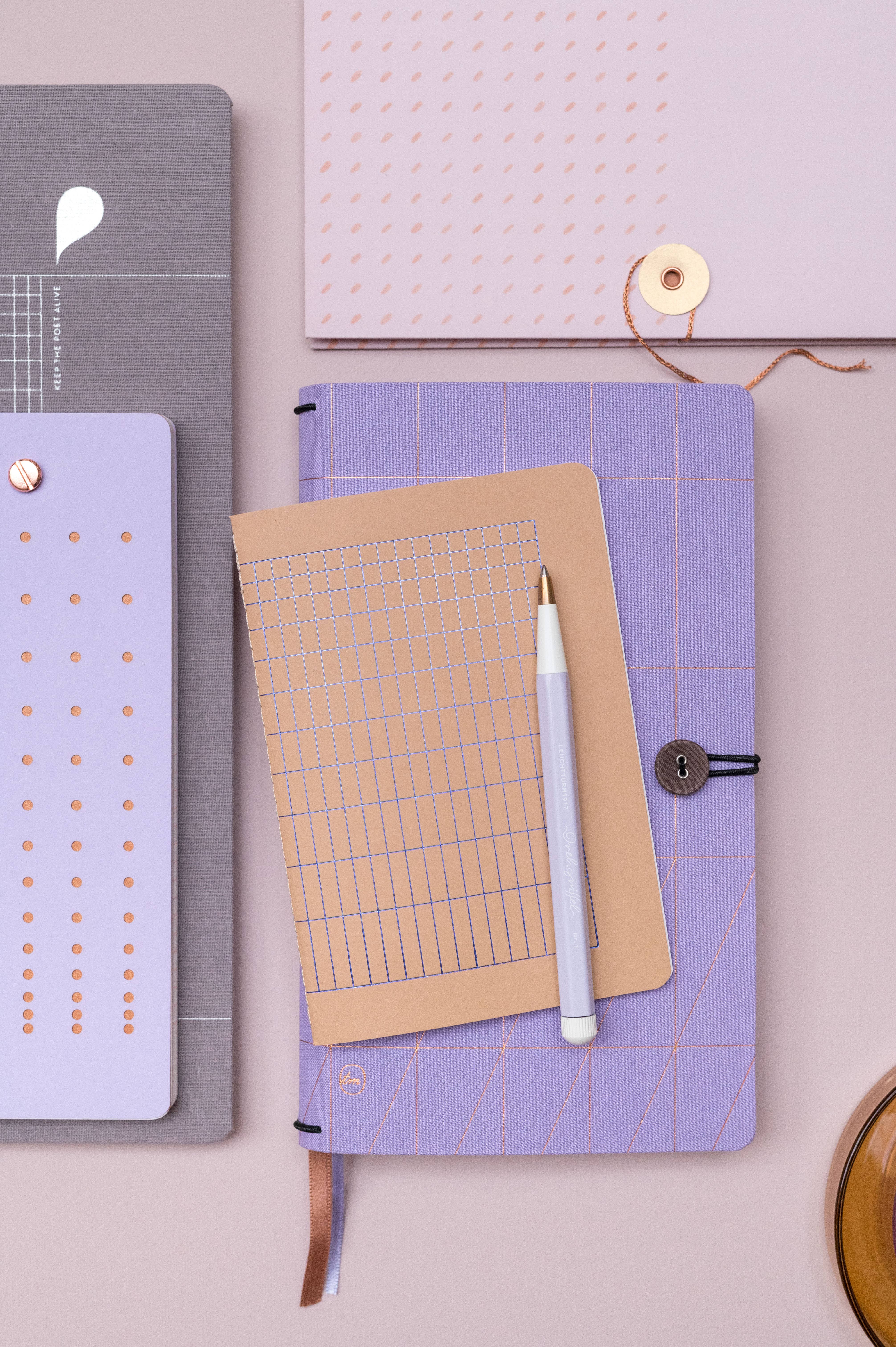 Tinne Mia - Wholesale Notebook - Notebook with button - Lavendula - FSC Mix2