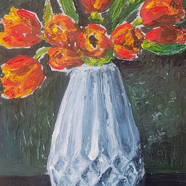 Noel Butler Art - Wholesale Art Print - Red Tulips in Vase 8 x 10 Art Print1