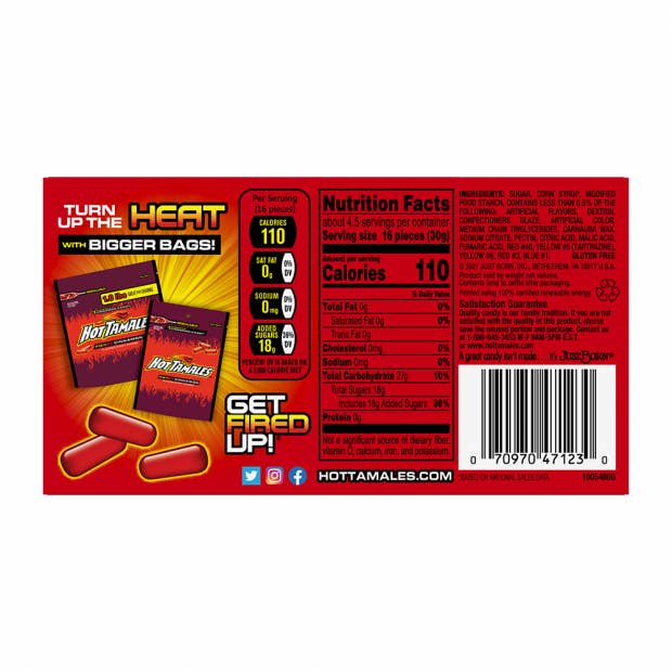 Grandpa Joe's Candy Shop - Wholesale Hard Candy - Hot Tamales 4.25oz Theater Box, Fierce Cinnamon Candy 12ct
