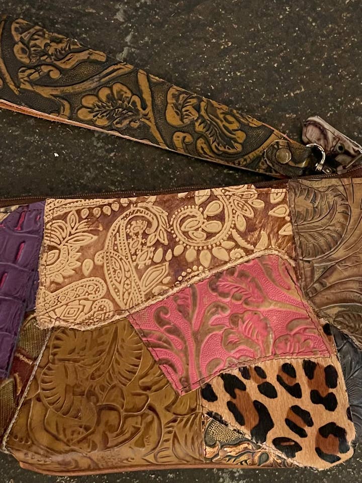 RYDER GENUINE LEATHER Wristlet Crossbody Fanny Pack Bag for wholesale by Rebellious Gypsy Trading Company