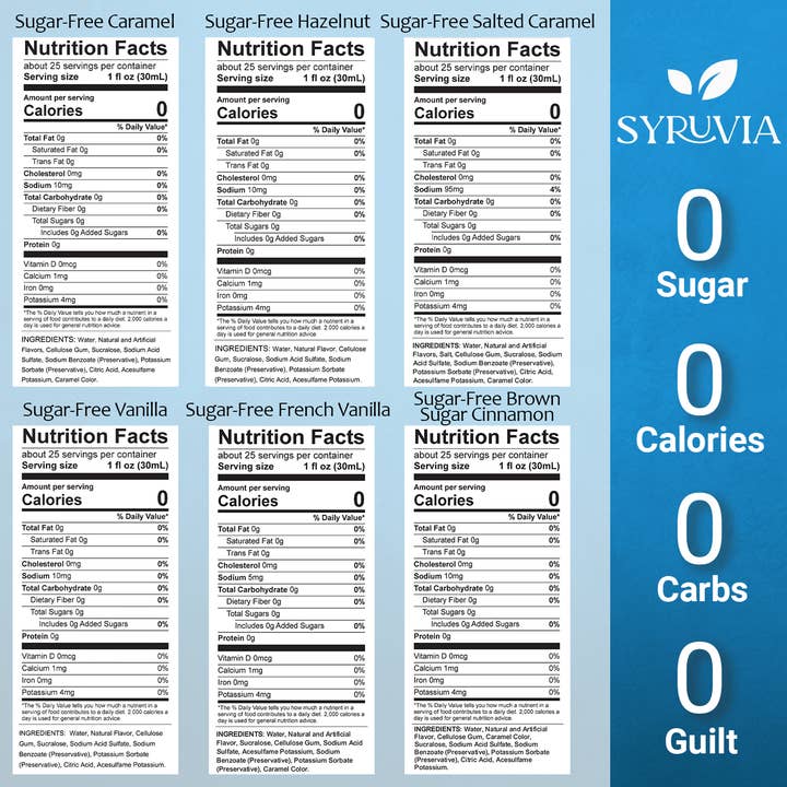 Syruvia - Wholesale Flavored Syrup - Syruvia Sugar Free Mix Case Barista Edition (6 Pack)3