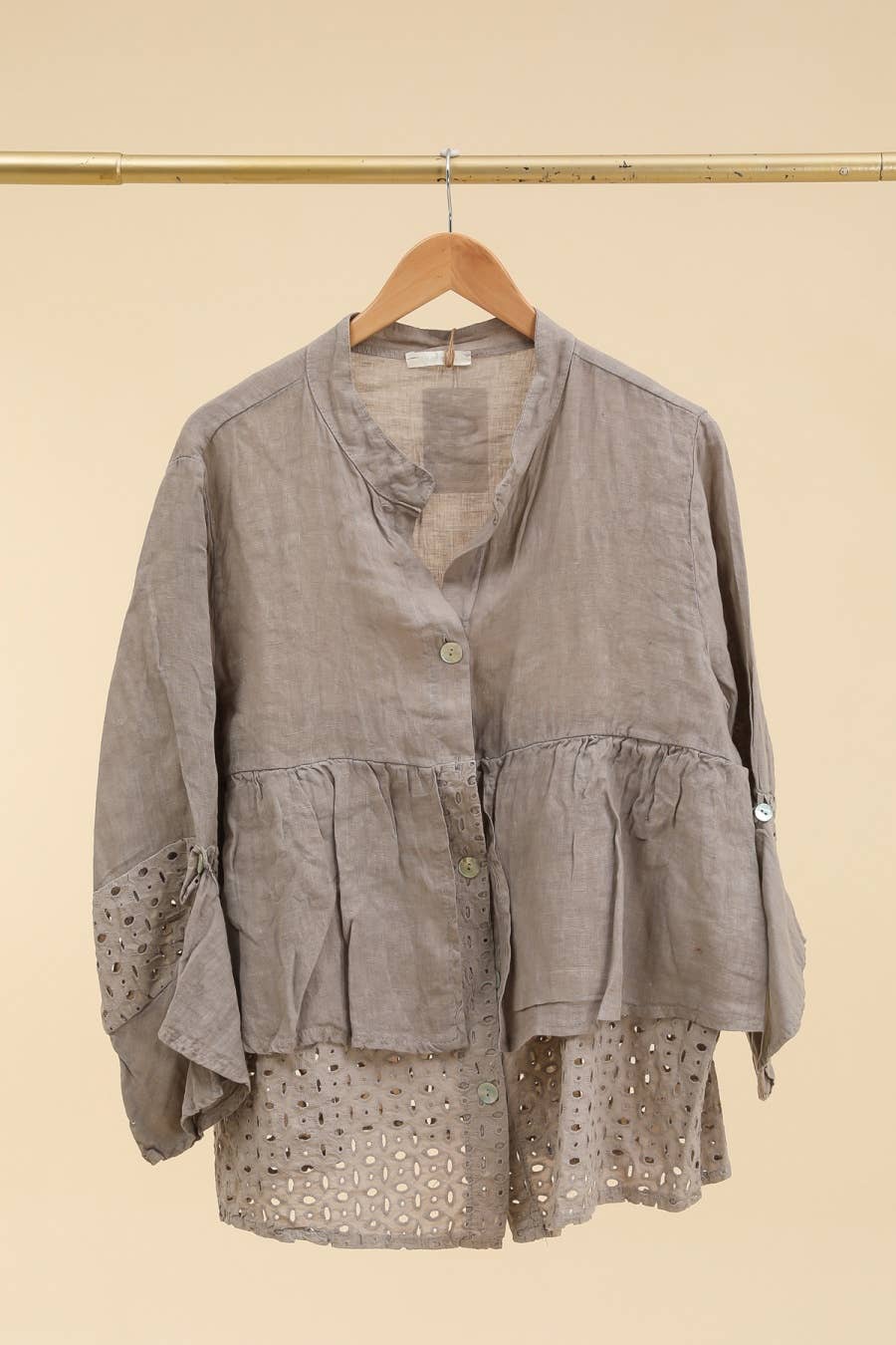 LÉA & LUC – Großhandel Hemd mit Button-down-Kragen – Damen – Hemd aus 100% Leinen REF. 1198629