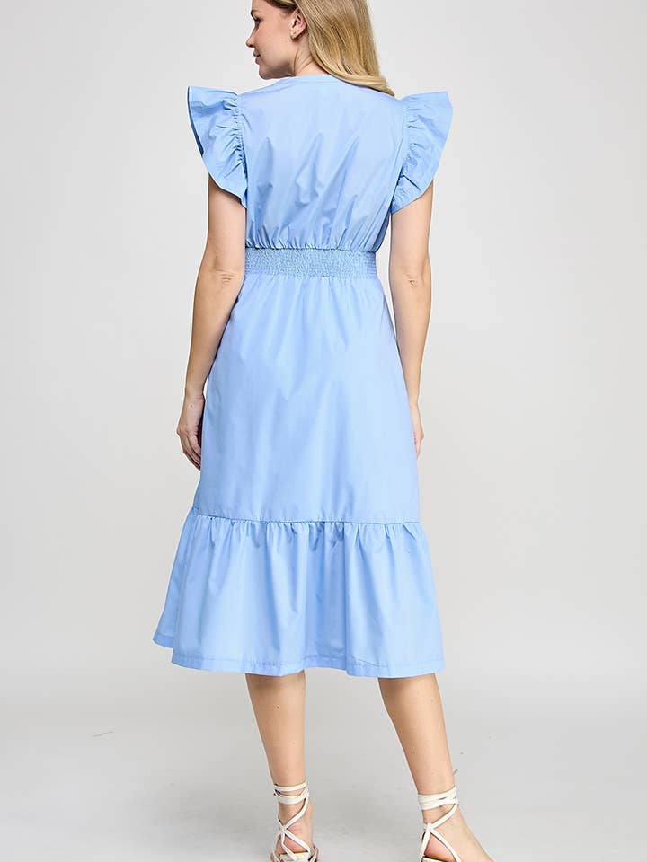 RUBIENN - Wholesale Dress - Women's - Plain Sleeveless Tied Belted Dress7