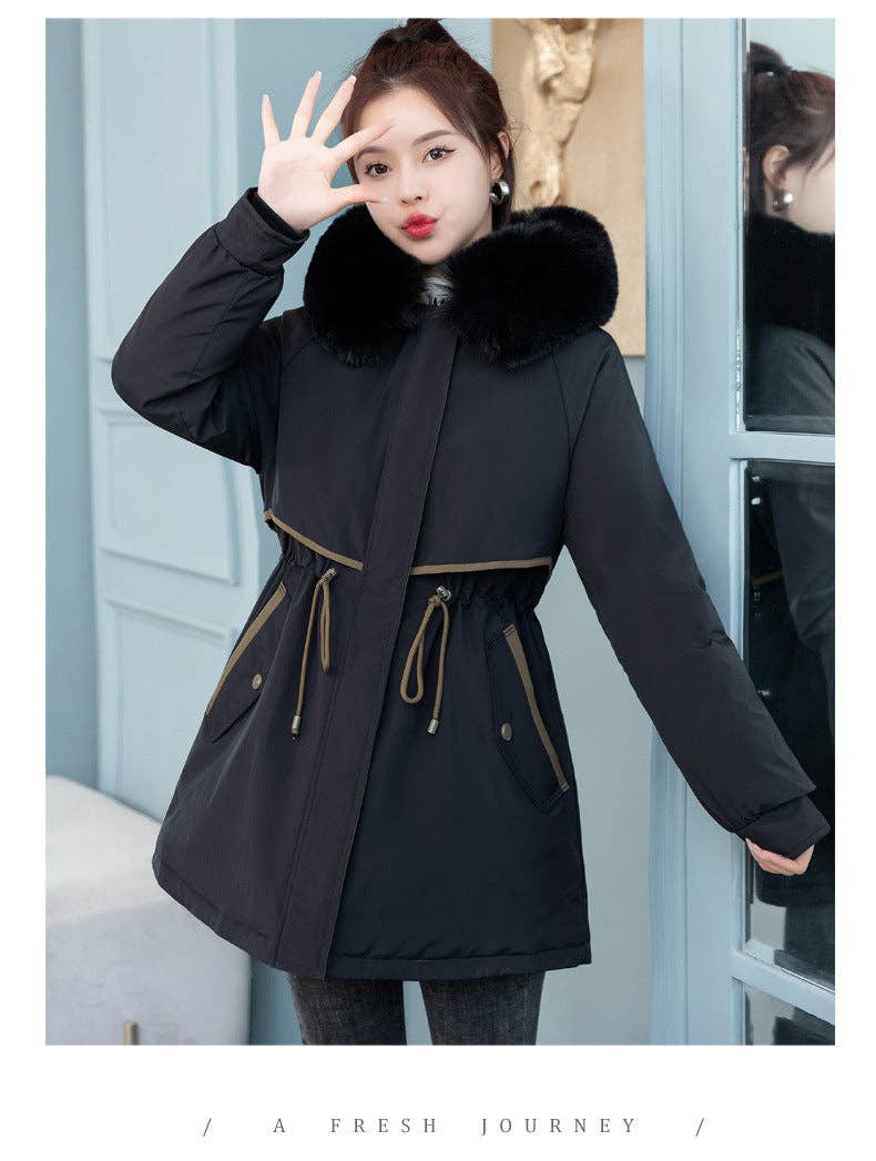 Marayn - Wholesale Parka - Women's - Chic 2025 Detachable Liner MidLength Winter Parka8