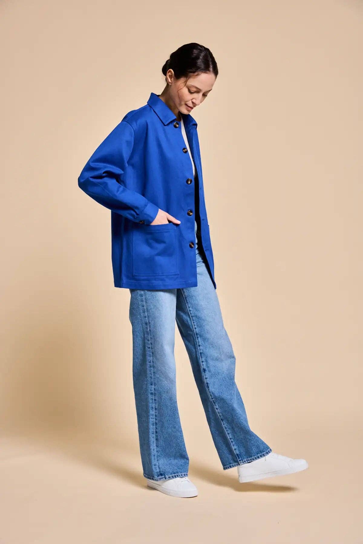 Hindbag - Wholesale Jacket - Men's - Marcel Electric Blue Mixed Jacket3