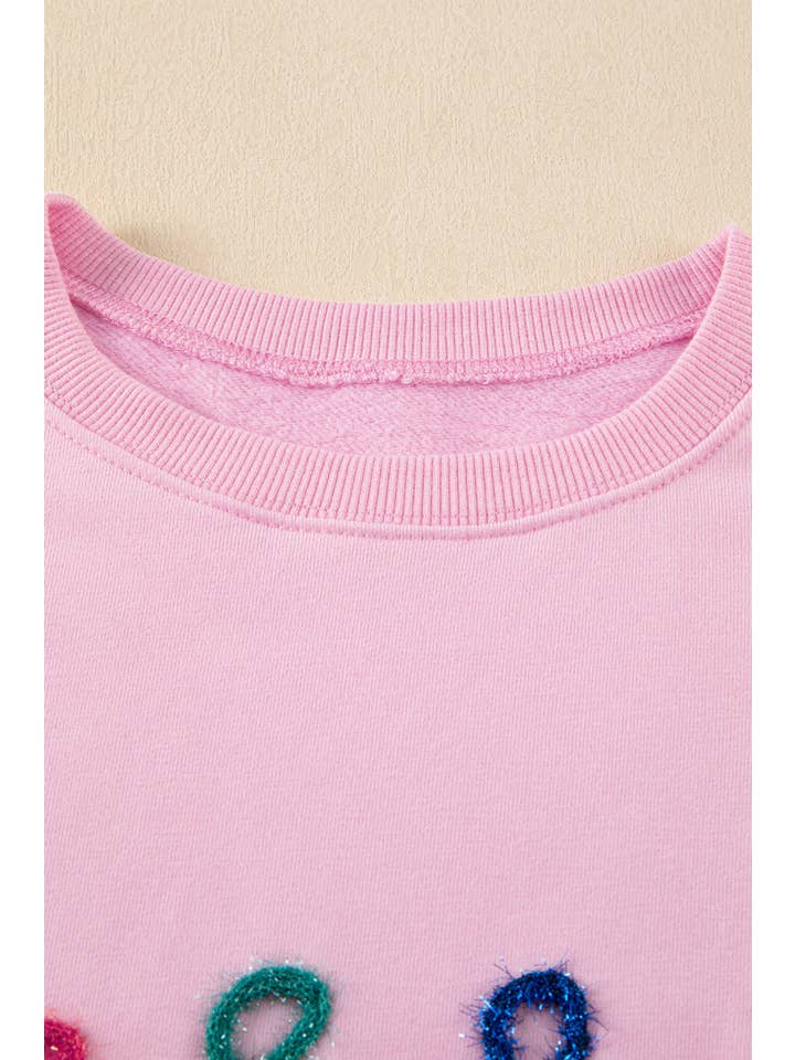PRETTY BASH – Engroshandel Grafisk Sweatshirt - Dame – Jul Glædelig Alting Glimmer Sweatshirt2