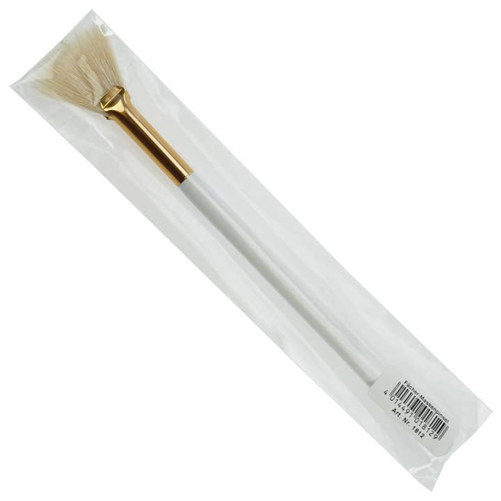Fantasia R. Espig KG - Wholesale Mask Applicator Brush/Tool - Fan mask brush, white, natural bristle, length 20 cm1