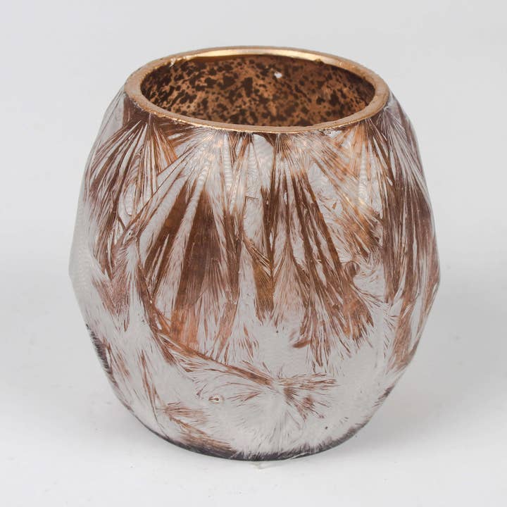 Portavelas de té de vidrio esmerilado Bronze Cloud para venta al por mayor de Originals International Ltd