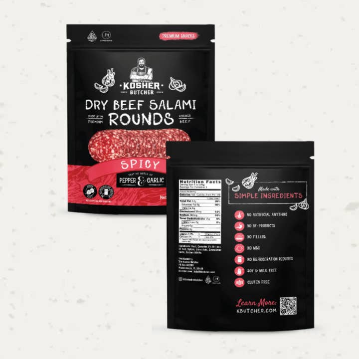 LAGMA - Wholesale Salami - Kosher Butcher Dry Beef Salami – 3oz Rounds