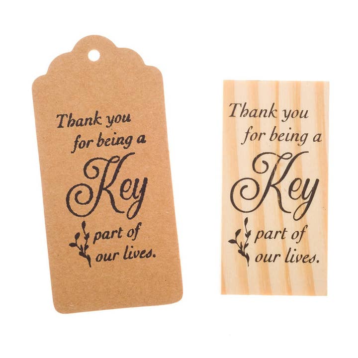 Wooden Rubber Stamp - Thank You Cursive for wholesale by Ella Celebration