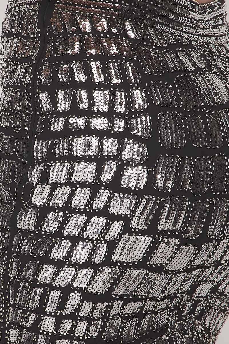 Argent/Noir SSD5223 - JUPE À MOTIF en vente sur Faire4