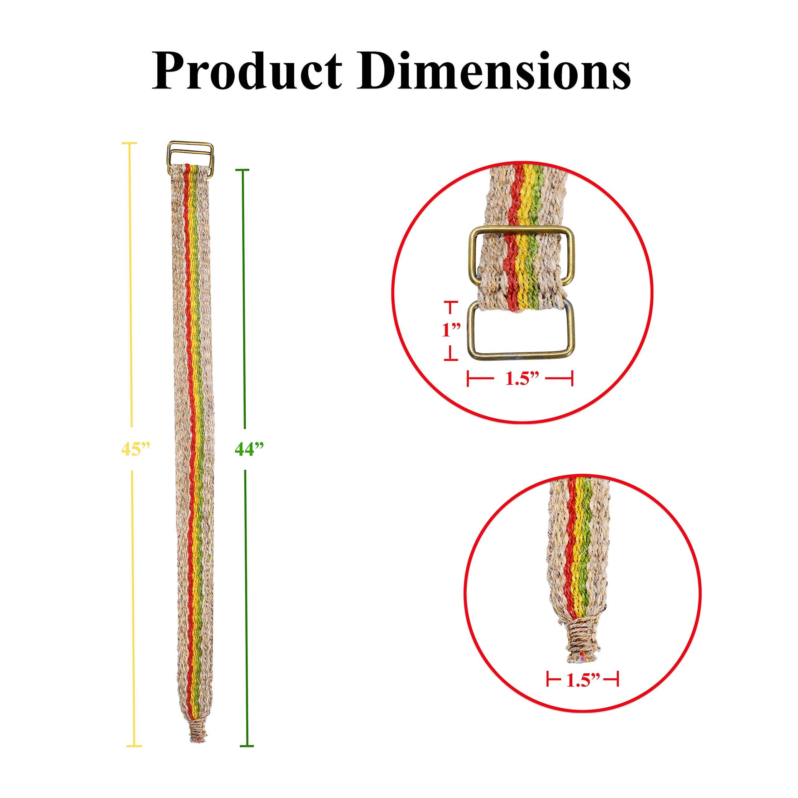 Mandala Crafts – Cinto - Unissexo por atacado – Cinto Boémio para Mulher Homem Cinto Rasta Cânhamo Artesanal3