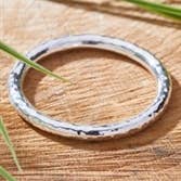 Moda Designs - Wholesale Bangle Bracelet - Sterling Silver Hammered Bangle