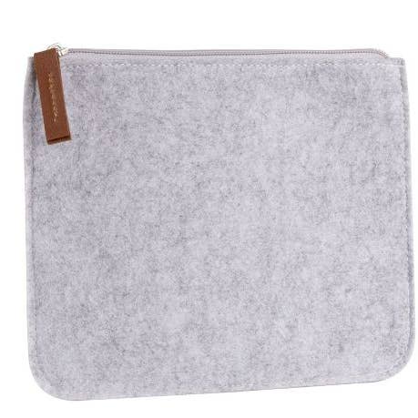 STAR WAY, S.L. - Wholesale Toiletry Bag - Women's - Light gray felt pouch with round tips - sublimation2