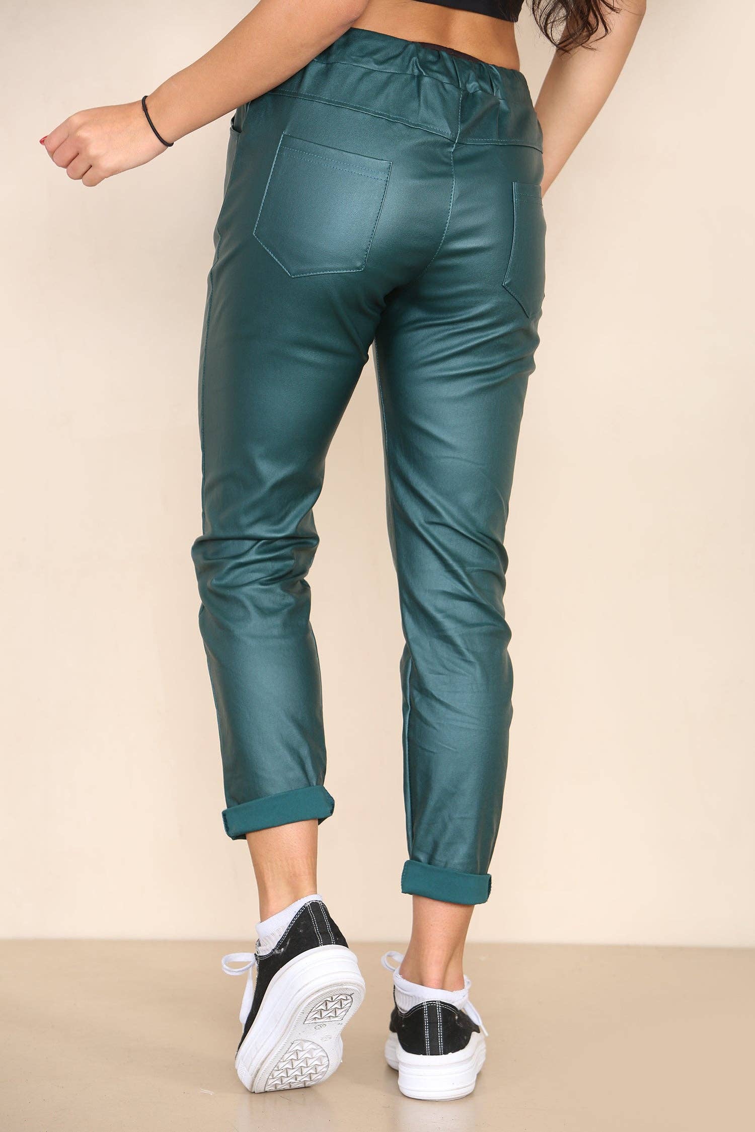 Kurt Muller – Engroshandel Bukser - Dame – Læderlook PU magicbukser11