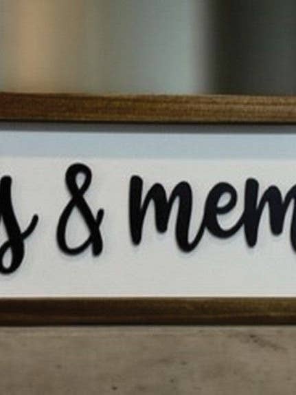 Meals & Memories 3D Sign for wholesale by DNS Designs