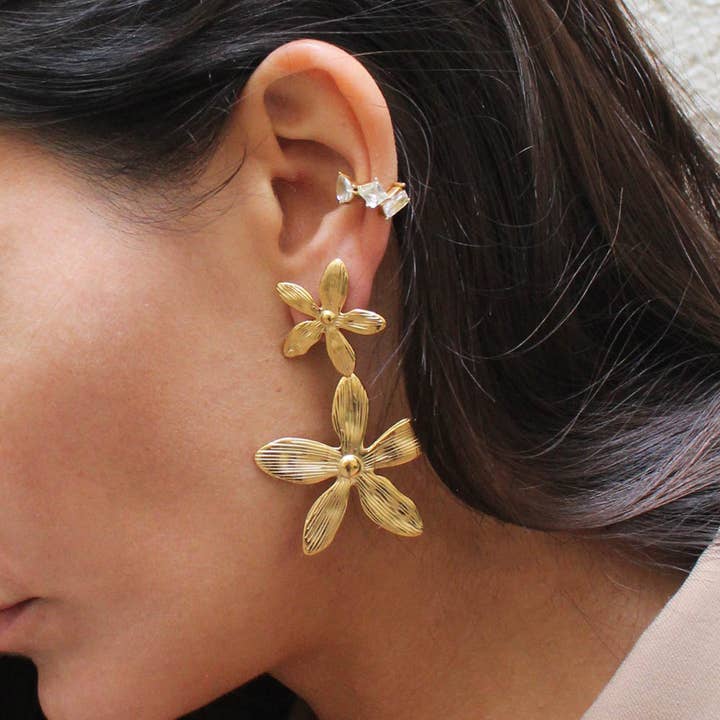 Caprice Paris - Wholesale Hangende/ronde oorbellen - Edelweiss oorbellen | Handgemaakte sieraden in Frankrijk