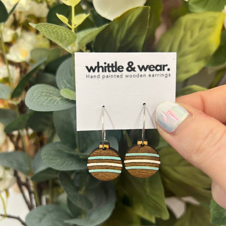 Cerchi Bauble - linee blu e bianche per la vendita all'ingrosso da parte di Whittle and Wear