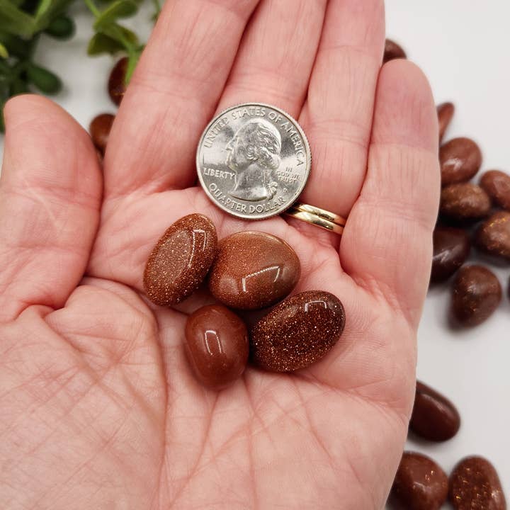 Meraki Gemstones - Wholesale Spiritual Stone/Crystal - Goldstone Tumbled Gemstones 10-20mm (0.5kg/1.1 lbs.)6