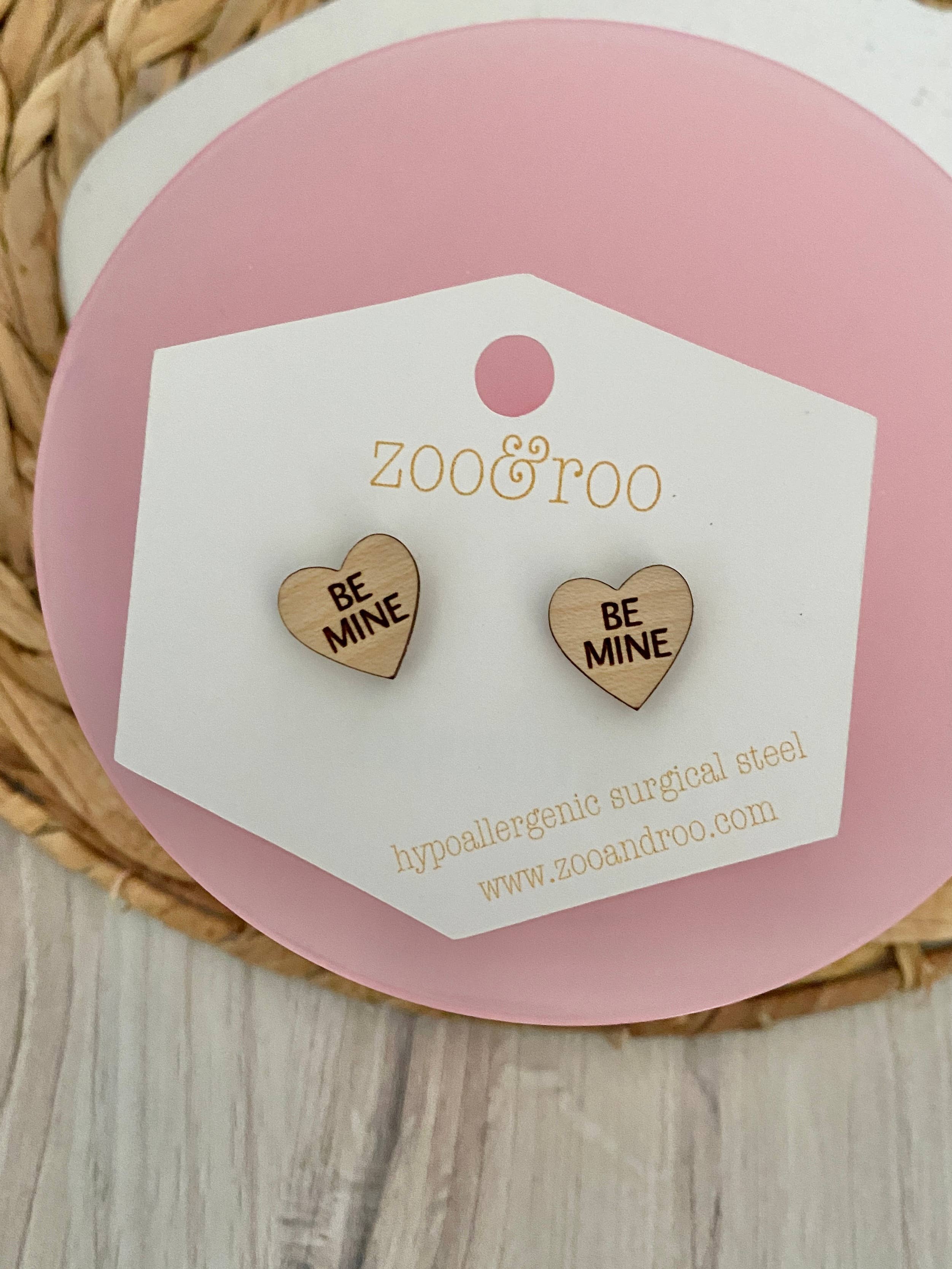zoo&roo - Wholesale Jewelry Set - Set of 36 Conversation Heart Studs | Valentines Day earrings10