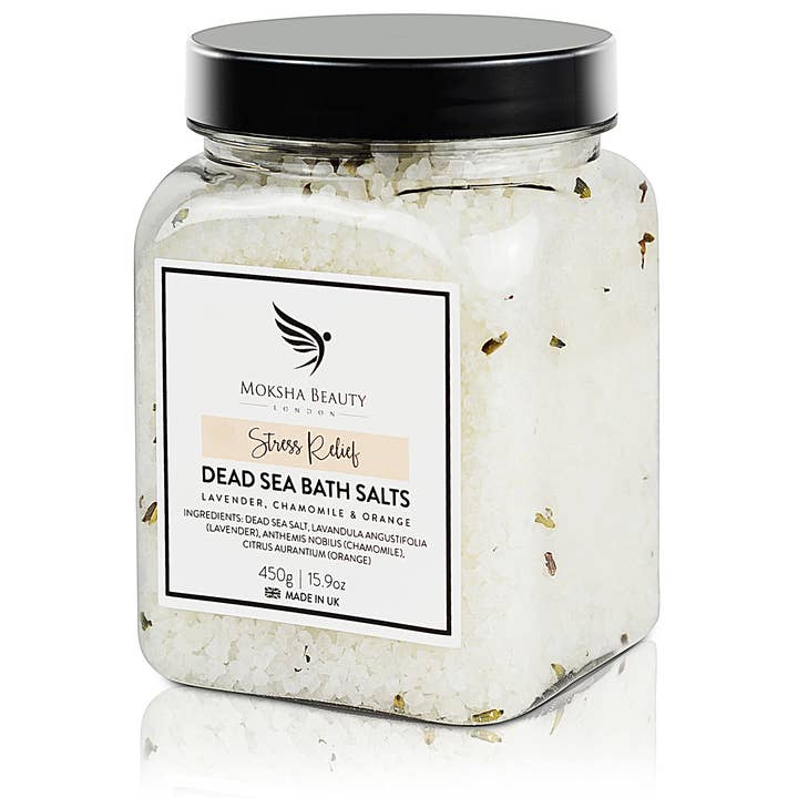 Lavender Bath Salts - 450g Natural Dead Sea Salt Home Spa for wholesale by Moksha Beauty