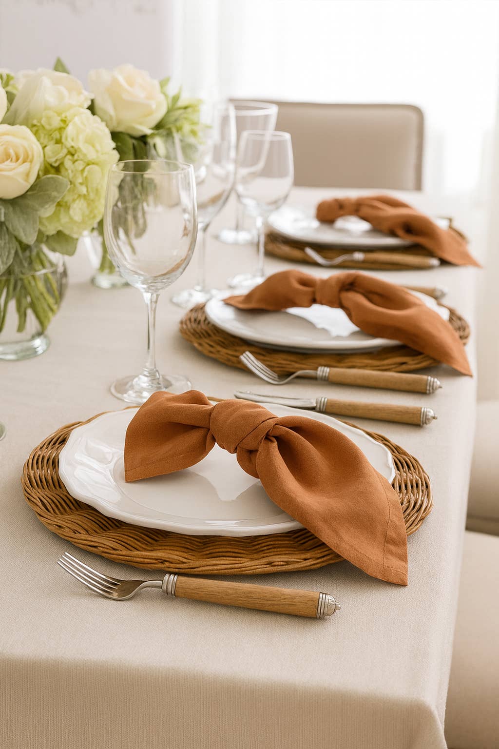 Fennco Styles - Wholesale Dinner & cloth napkin - Terracotta Pure Linen 20" Dinner Napkin