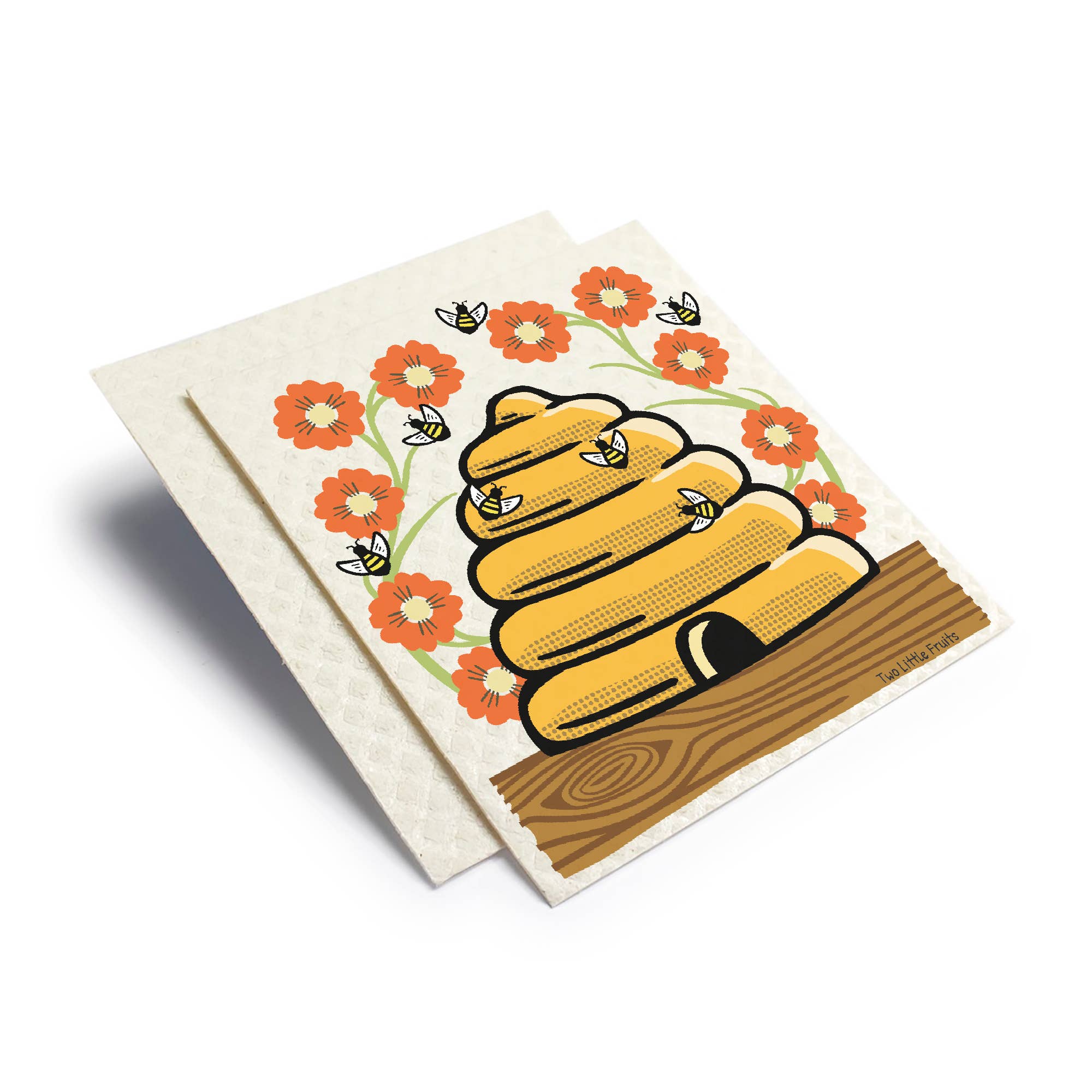 Two Little Fruits - Venta al por mayor Paño de cocina - Paño de cocina sueco - Abeja sueca - Sostenible4