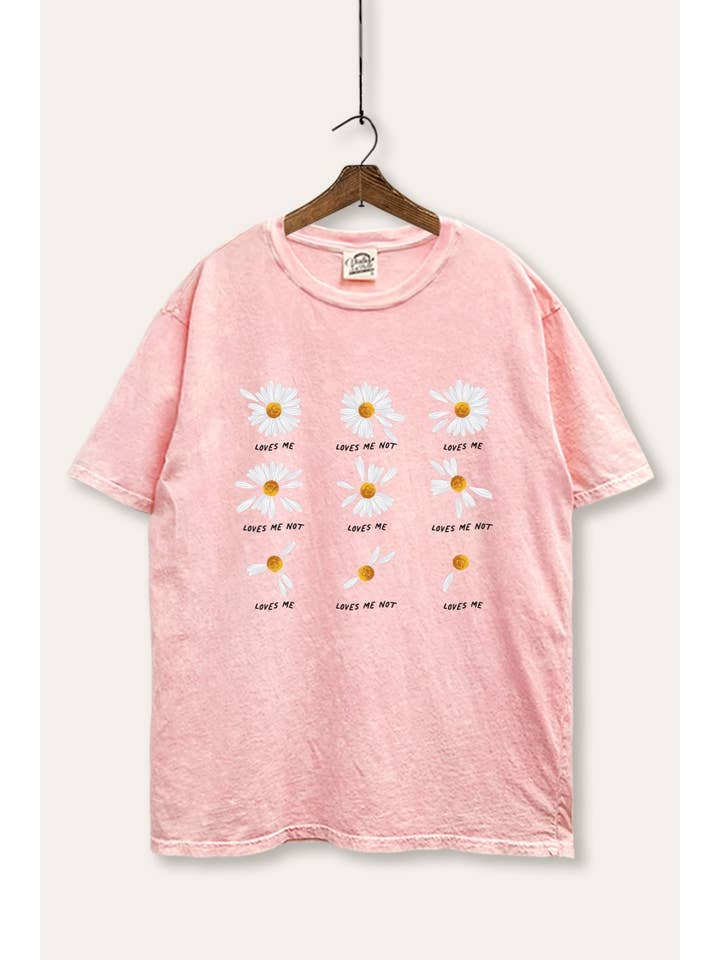 LOVES ME GRAPHIC MINERAL WASH BOXY TEE for wholesale by PINK NABI