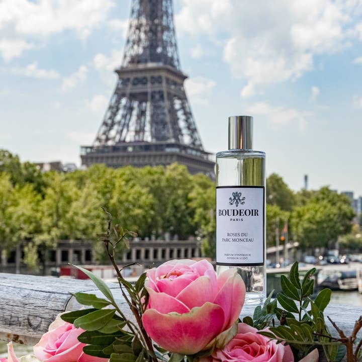Boudeoir - Vente Vaporisateurs d'ambiance et de linge - Roses du Parc Monceau - Parfum d'intérieur