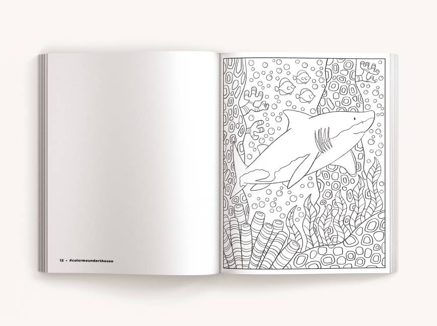 HarperCollins Focus - Wholesale Coloring & Activity Book - Adult - Color Me Under the Sea: An Adorable Adult Coloring Book3
