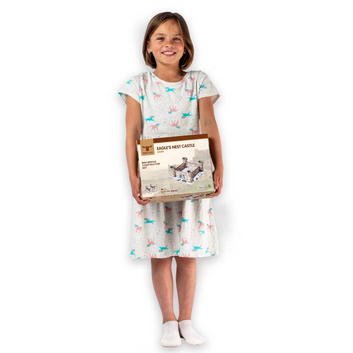 Fainotoys - Vente Jeu construction – enfant - Ensemble de construction mini briques - Château du nid d'aigle11