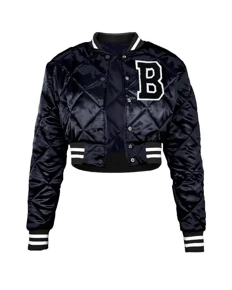 Flarix - Wholesale Bomber Jacket - Women's - letter patch quilted puffer bomber jacket11