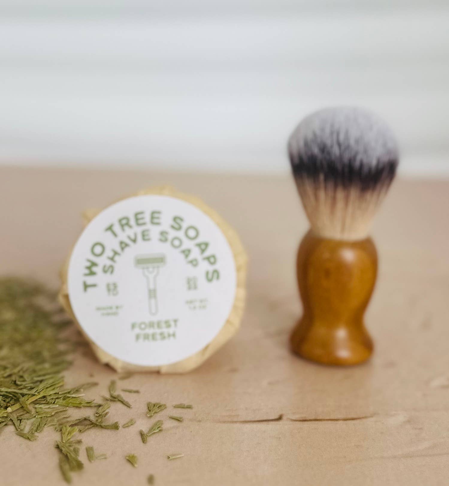 Two Tree Soaps - Wholesale Shave Soap - Men's - Natural Handmade Shave Soap - Forest Fresh4