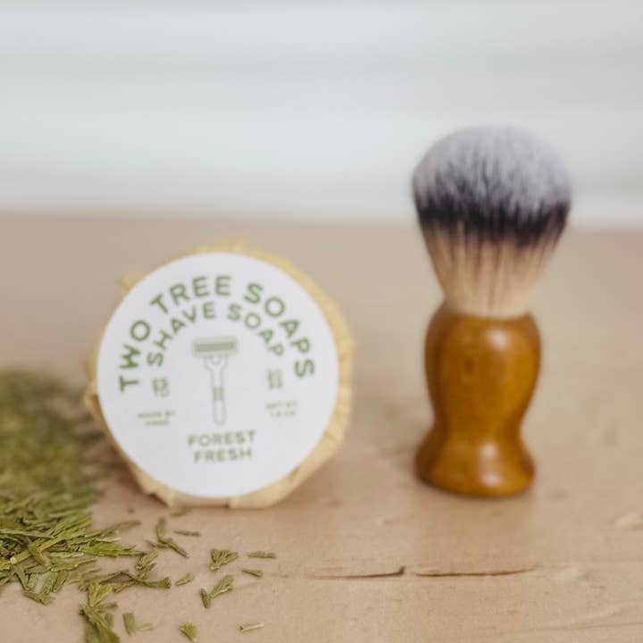 Two Tree Soaps - Wholesale Shave Soap - Men's - Natural Handmade Shave Soap - Forest Fresh4