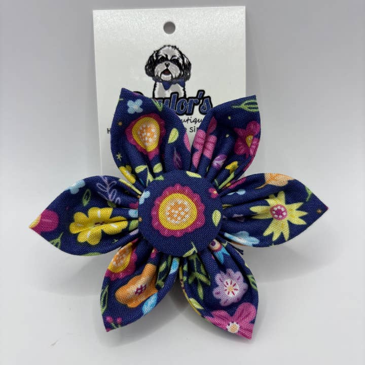 Floral collar Flower, girl dog accessories for wholesale by Baylor's Bow Ties