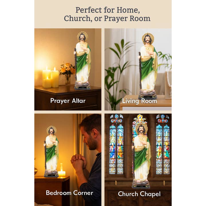 mrcjsales - Wholesale Sculpture - St. Jude Original Resin Statue – San Judas Tadeo Catholic Fi5