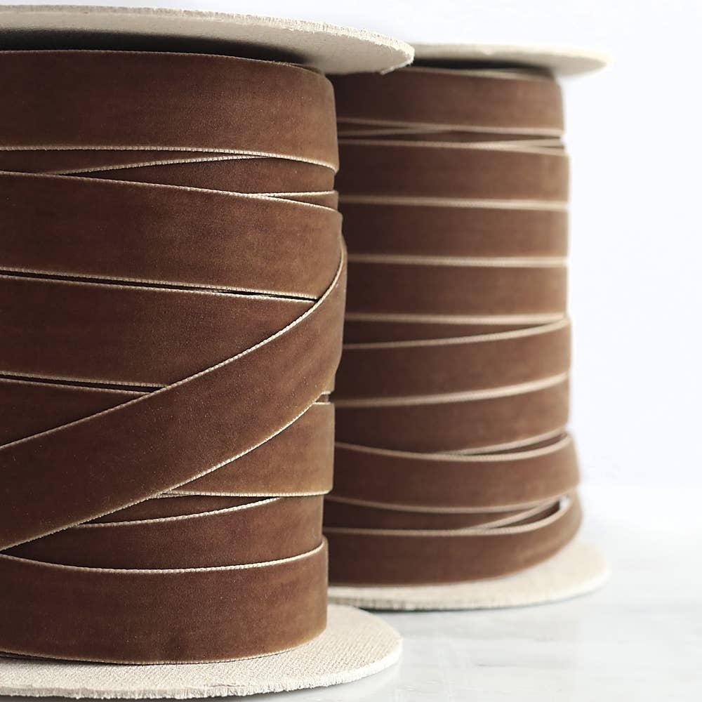 Such Good Supply - Wholesale Ribbon - Gift Wrapping - Mocha Brown Double Sided Velvet Ribbon3