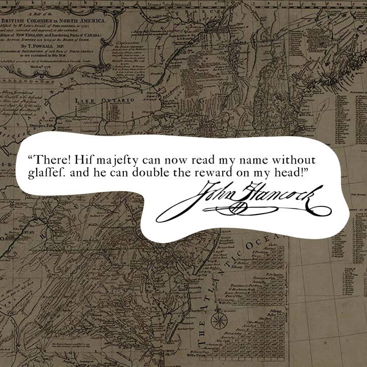James Joseph Designs & Photography - Wholesale Sticker - John Hancock Quote Vinyl Sticker – His Majesty Can Now Read
