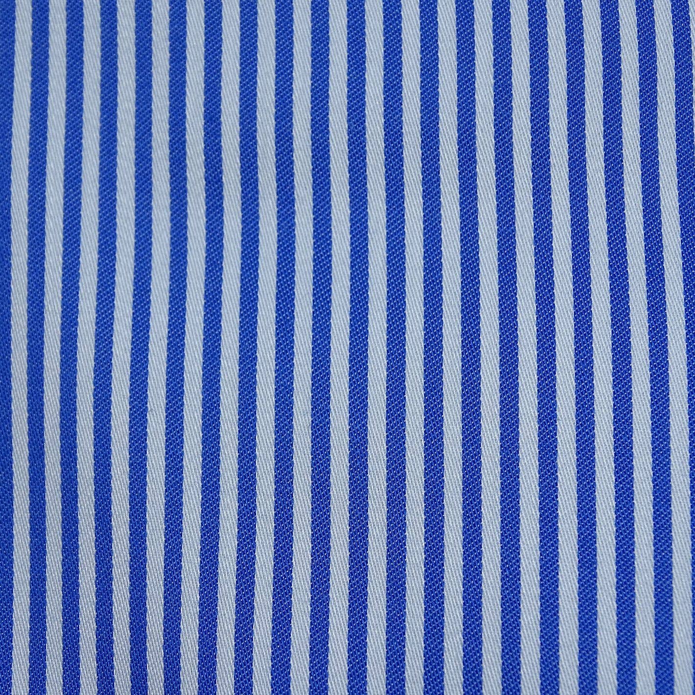 English Threads - Wholesale Button Down Shirt - Men's - Royal Blue Striped Poplin Shirt - Regular Fit1