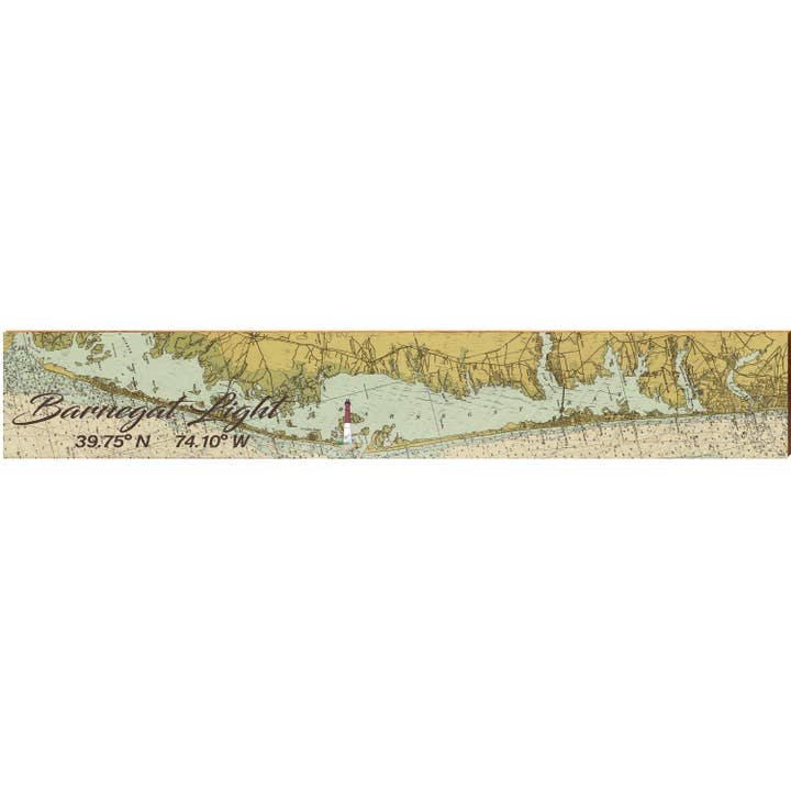 Tableau Barnegat Light NOAA | Impression murale sur bois véritable pour la vente par Mill Wood Art