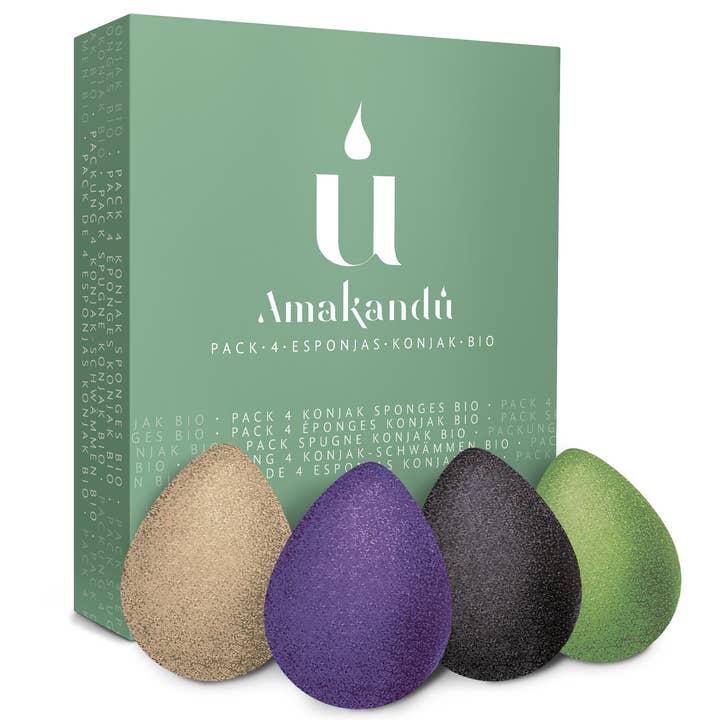 Esponjas Faciales Orgánicas De Konjak para venta al por mayor de Amakandu