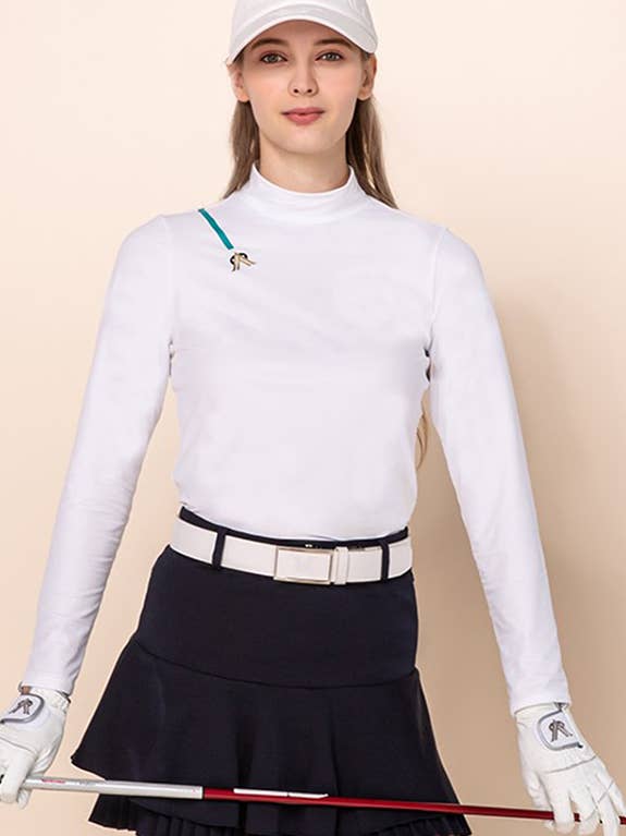 Della Logo Grundlæggende Halv Høj Hals for engroshandel hos Nevermindall Golf